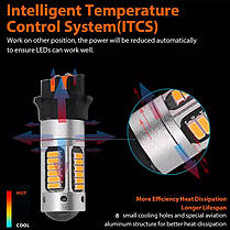 Світлодіодна лампа LED Canbus PW24W 2.5 Вт 4014 30 SMD жовтий, фото 3