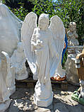 Скорботний ангел на могилу. Статуя Ангела скорботи №14 з мармуру 115 см, фото 5