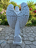 Скорботний ангел на могилу. Статуя Ангела скорботи №14 з мармуру 115 см, фото 3