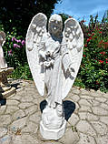 Скорботний ангел на могилу. Статуя Ангела скорботи №14 з мармуру 115 см, фото 6