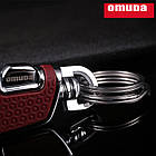 Брелок-карабін для ключів Omuda A3718 метал Бордовий. Брелок для ключів авто з карабіном, фото 5