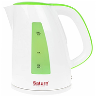 Електрочайник 2,2 кВт,1.7л, диск Saturn ST-EK8436U_Lt.Green/White