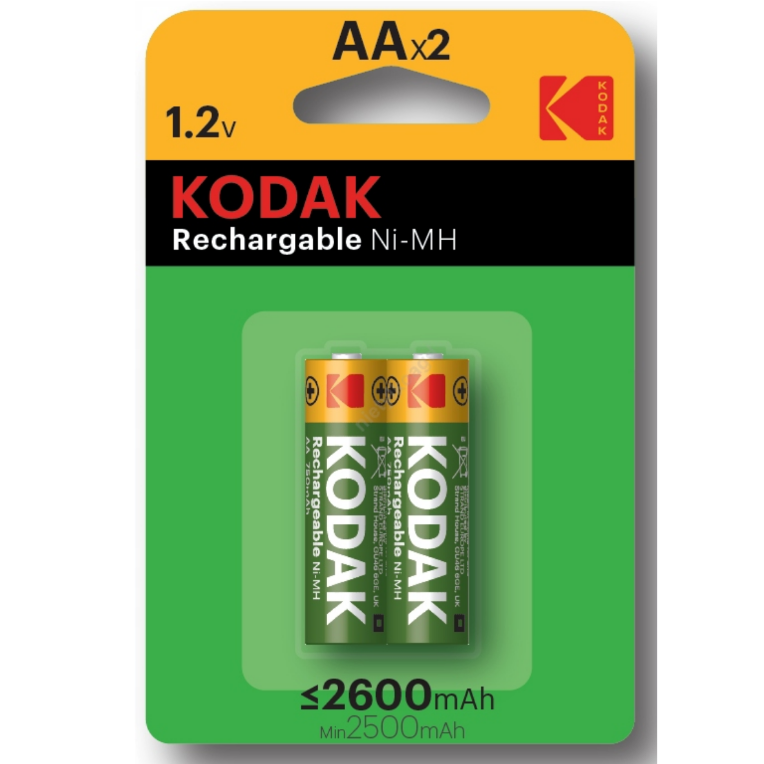 Акумулятори AA пальчики 2600mAh KODAK HR06 Ni-Mh 1.2V 2шт