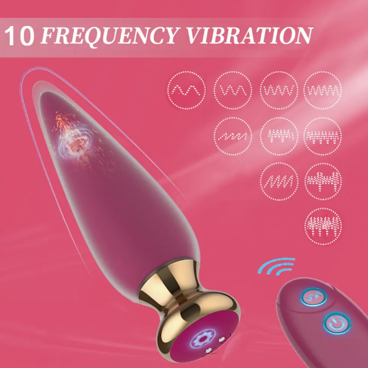 Анальна пробка з пультом, анальна пробка з вібрацією, Стимулятор анальний 12 см, Інтимні іграшки, фото 1