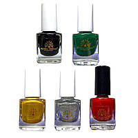 Набір лак для стемпінгу Global Fashion, 7 мл, 5 шт