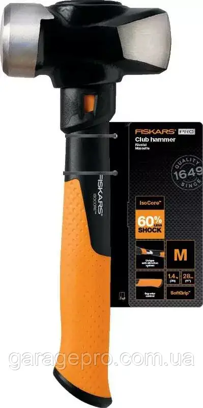 Компактна кувалда - молоток Fiskars IsoCore (M) 1020217
