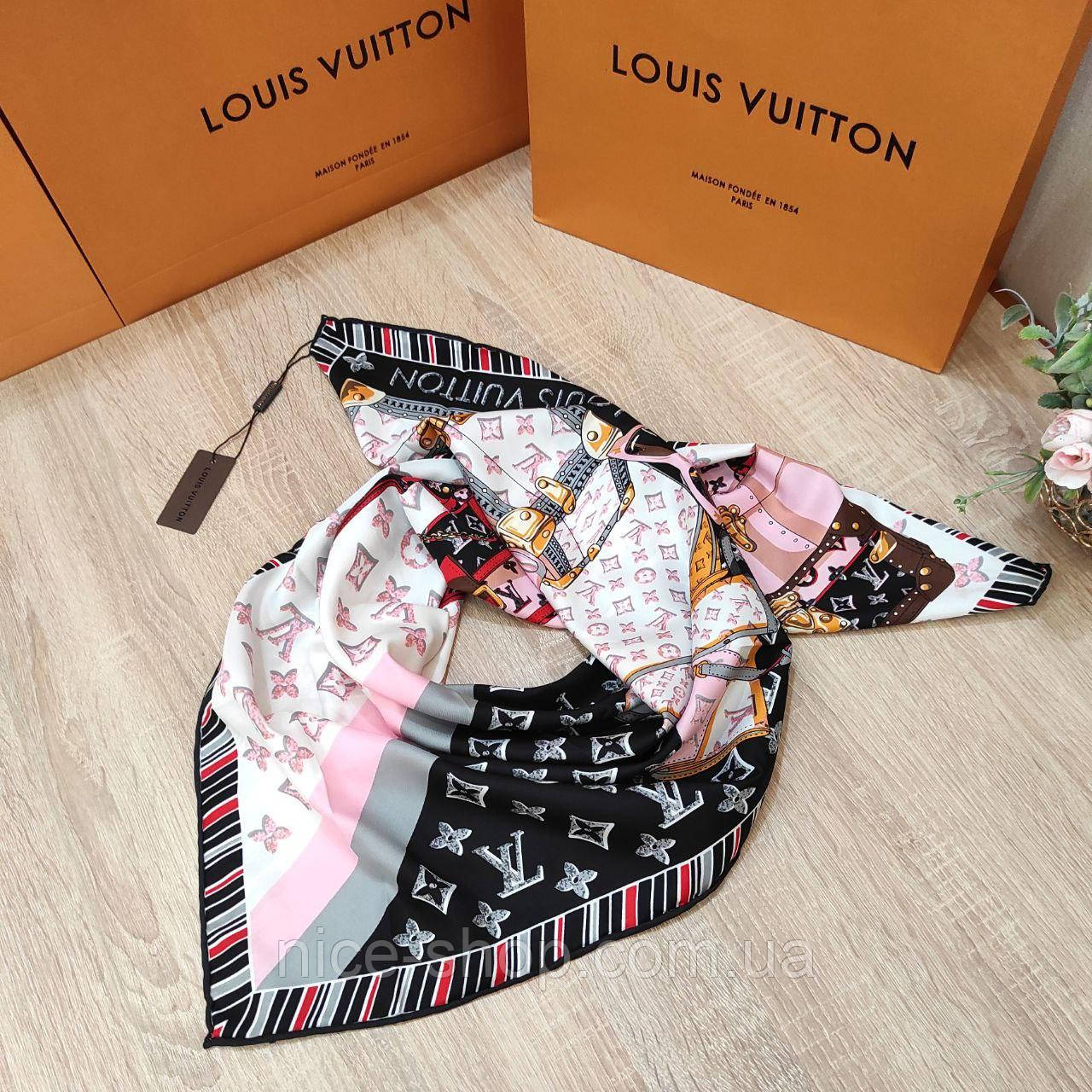 Хустка Louis Vuitton шовкова з ручною підшивкою