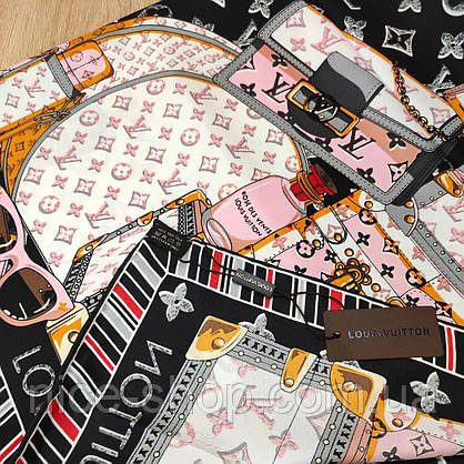 Хустка Louis Vuitton шовкова з ручною підшивкою, фото 6