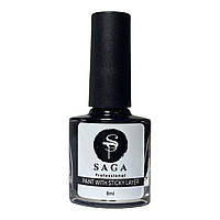 Лак фарба для стемпінгу з липким шаром SAGA Professional чорна 8 мл