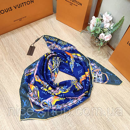Хустка Louis Vuitton шовкова з ручною підшивкою, фото 5