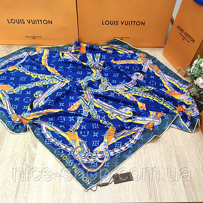 Хустка Louis Vuitton шовкова з ручною підшивкою, фото 6
