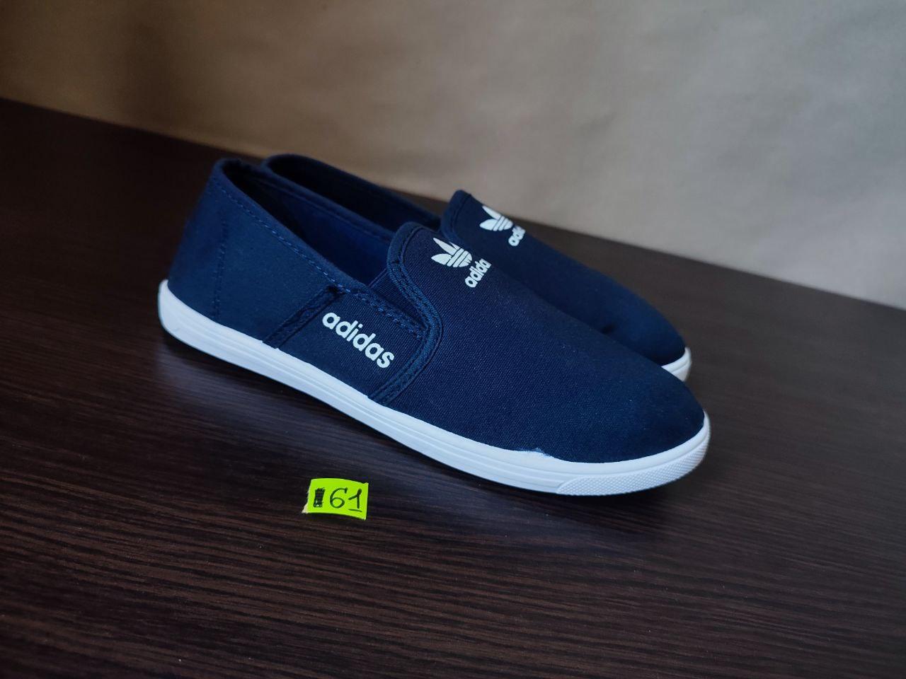 ЗНИЖКА! 37р (23.5см) Adidas Мокасини сліпони кеди балетки сині м'які легкі літні