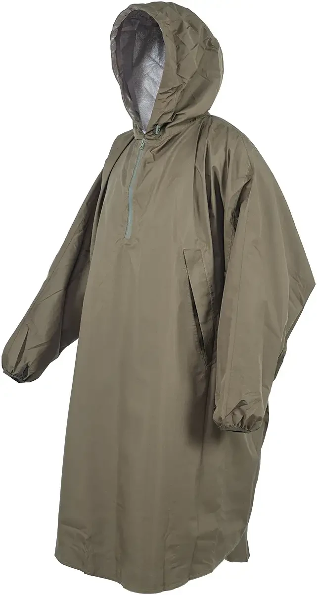 Тактичний дощовик-пончо Skif Tac IDIEI 2XL/3XL водонепроникний і непродувний плащ хакі