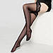 Капронові панчохи на гумці чорні, фото 2