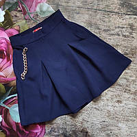 Модные школьные юбка-шорты с высокой посадкой для девочки 152-158р