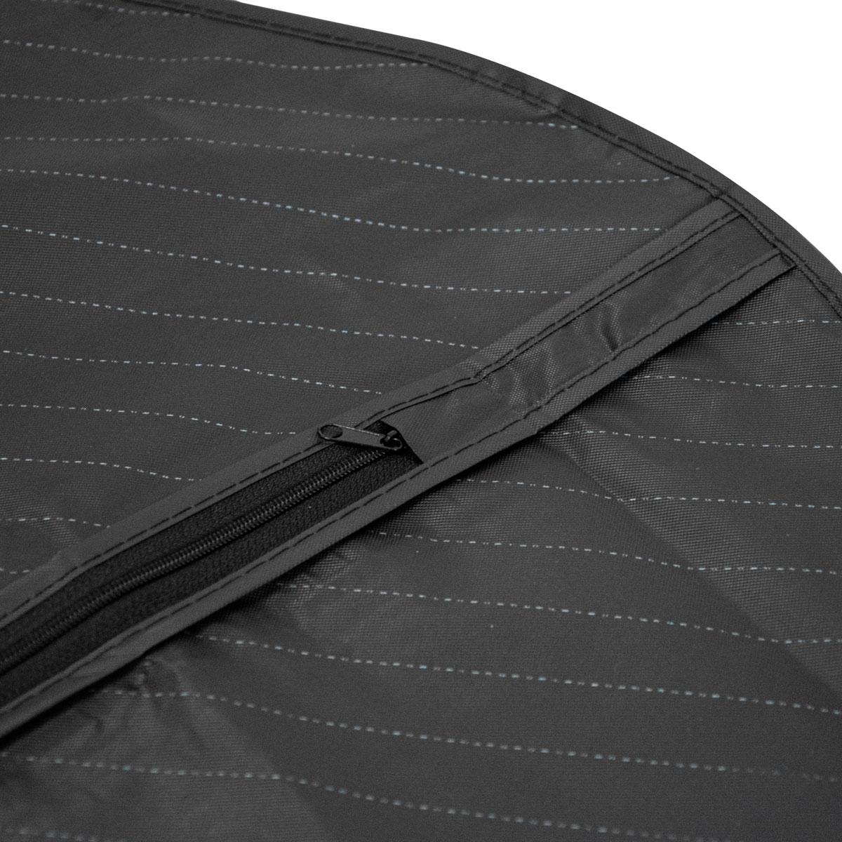 Чехол для хранения одежды с окошком "Диагональная полоска" Черный 97х59 см, чехол для костюма на молнии (TO) - фото 3 - id-p1894430922