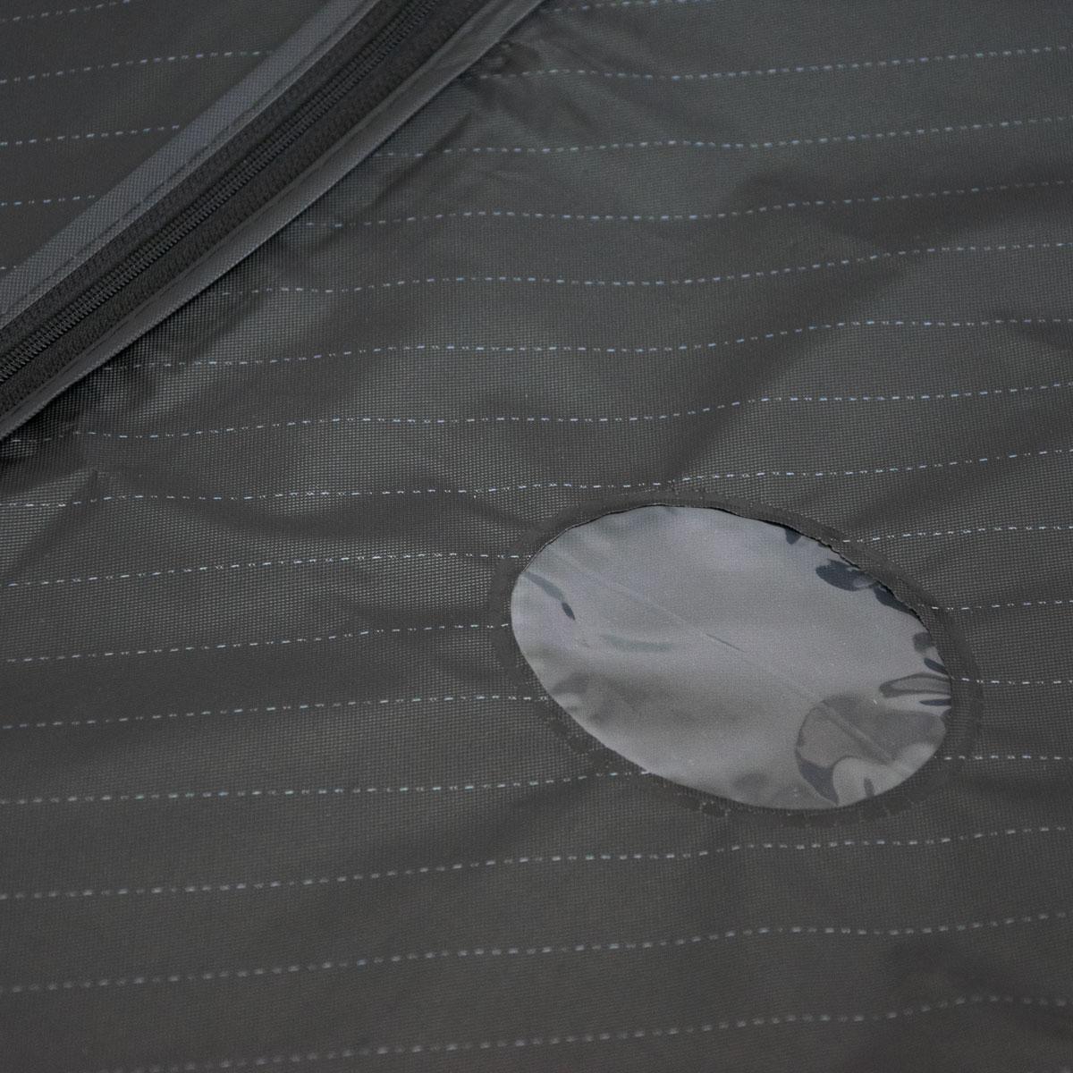 Чехол для хранения одежды с окошком "Диагональная полоска" Черный 97х59 см, чехол для костюма на молнии (TO) - фото 5 - id-p1894430922