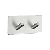 Гачок подвійний клейкий MVM HSS-503/2S SS Нержавіюча сталь (HSS-503/2S SS)