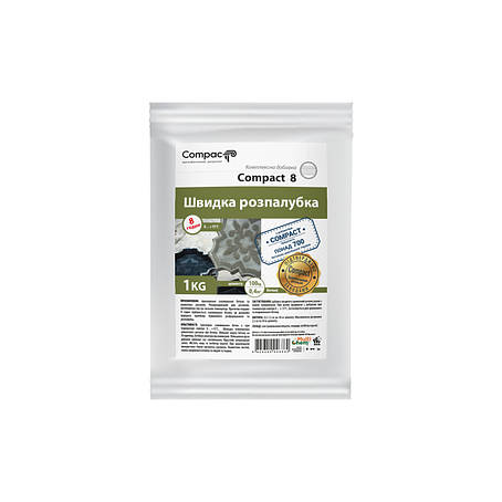 Прискорювач схоплювання бетону Compact 8 1 кг, фото 1