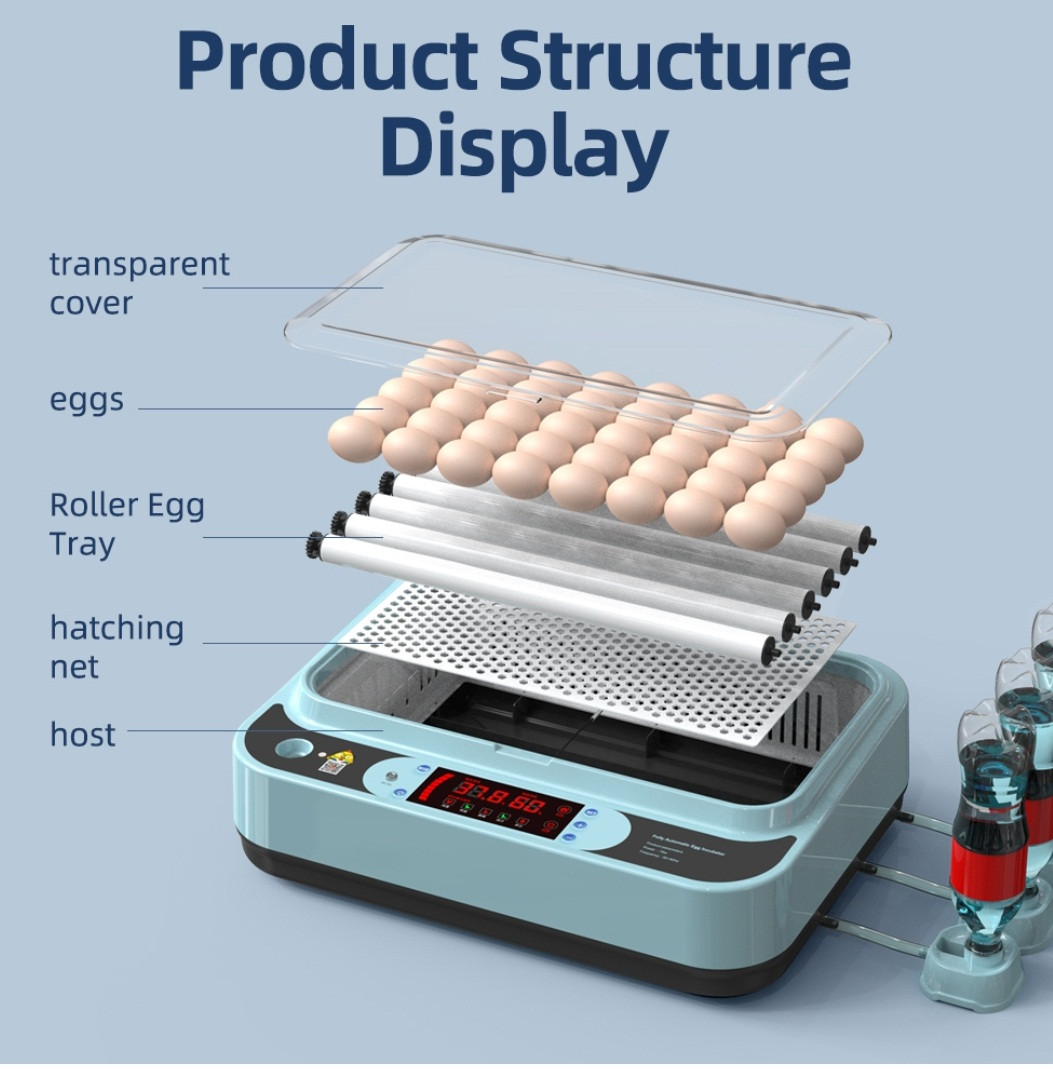 Инкубатор для яиц полный автомат duai power на 24 куриных яйца - фото 4 - id-p1894441883
