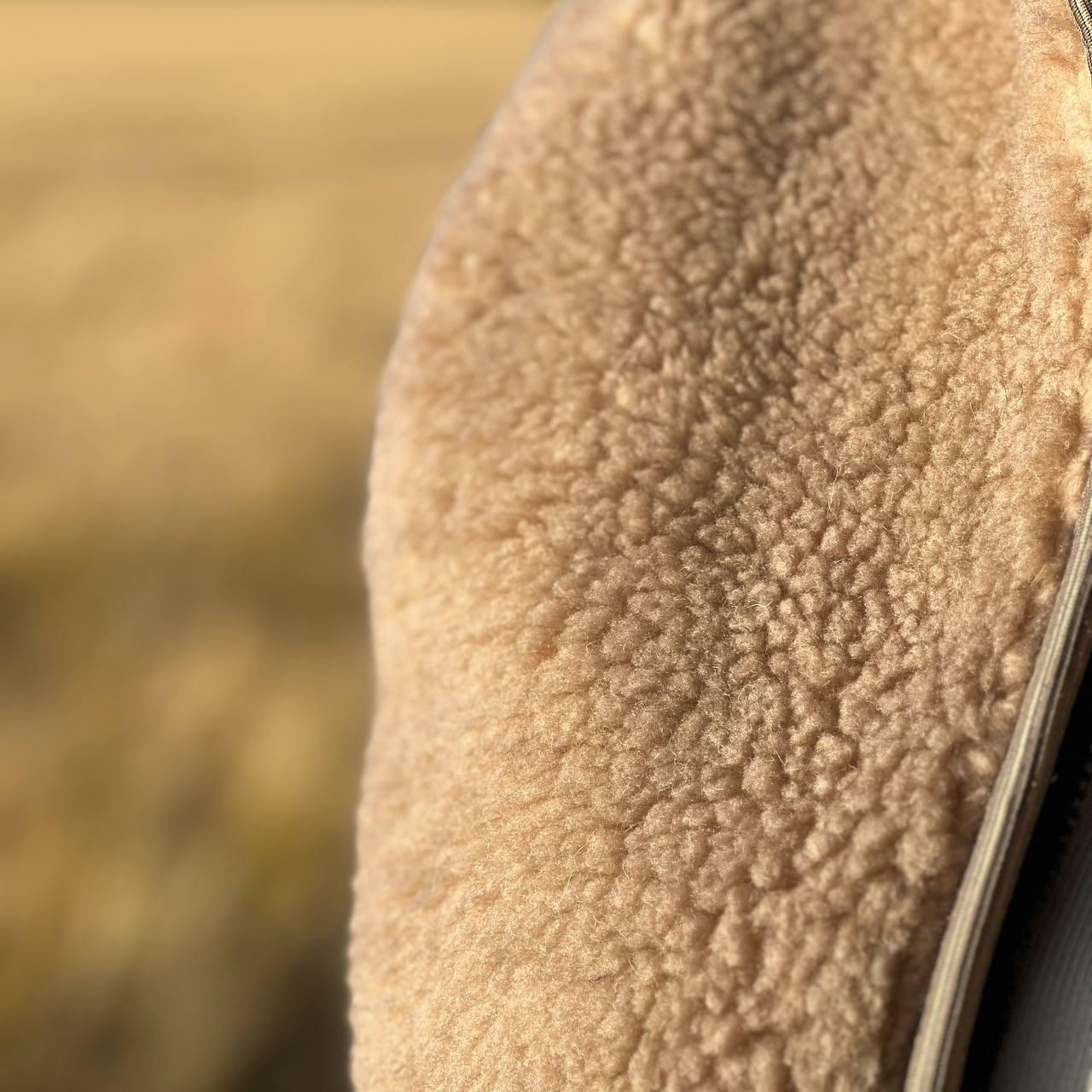 Жилетка из овчины с капюшоном, Безрукавка из овечьей шерсти с капюшоном, Безрукавка из меха - фото 6 - id-p1894463963