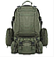 Тактичний рюкзак з підсумками B08 oliva 55L, фото 2
