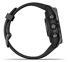 Смарт-годинник Garmin fenix 7S Pro – Sapphire Solar Edition Carbon Grey DLC Titanium with Black Band, фото 3