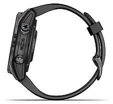 Смарт-годинник Garmin fenix 7S Pro – Sapphire Solar Edition Carbon Grey DLC Titanium with Black Band, фото 4