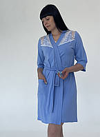 Пижама женская Халат вискоза голубой S/M/L/XL