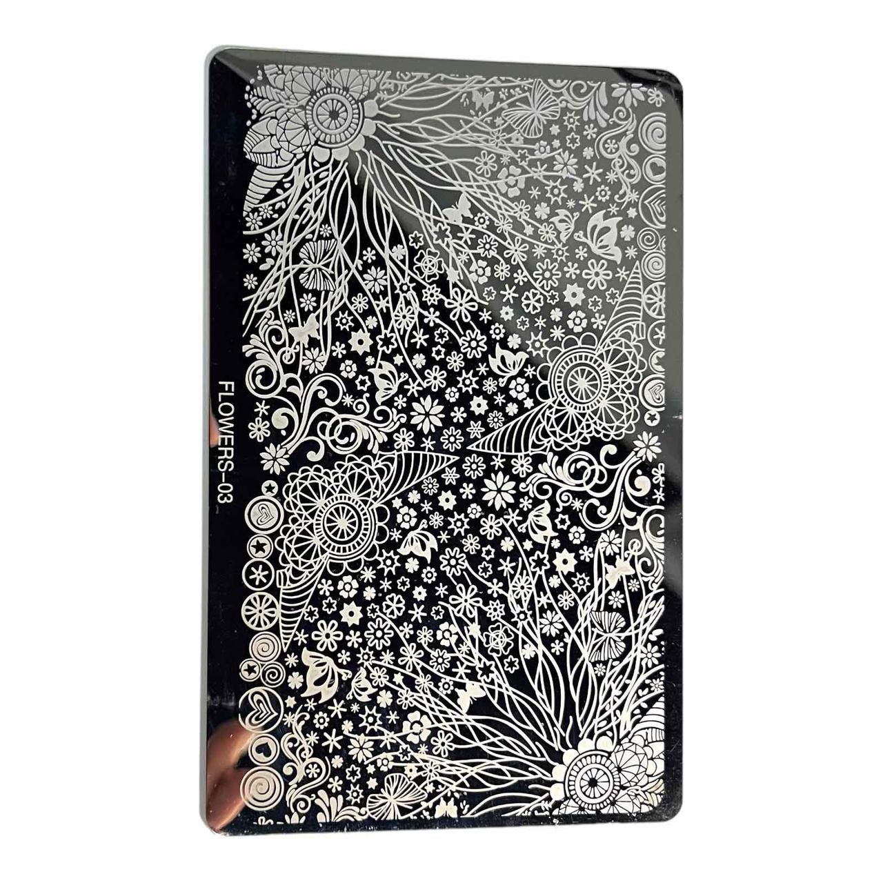 Пластина для стемпінгу нігтів FLOWERS-03