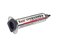 Лак изоляционный Kaisi черный, в шприце, 10 ml (UV curable solder mask)