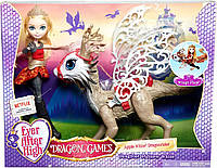 Уценка !Кукла Эвер Афтер Хай Эппл Уайт и дракон Игры драконов Ever After High White Apple Dragon Games DKM76