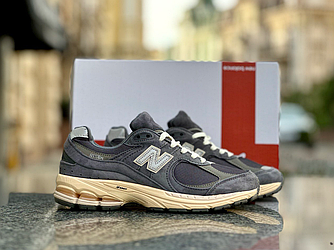 Чоловічі кросівки замшеві New Balance 2002R Dark Blue взуття Нью Баланс замшеві стильні повсякденні весна осінь