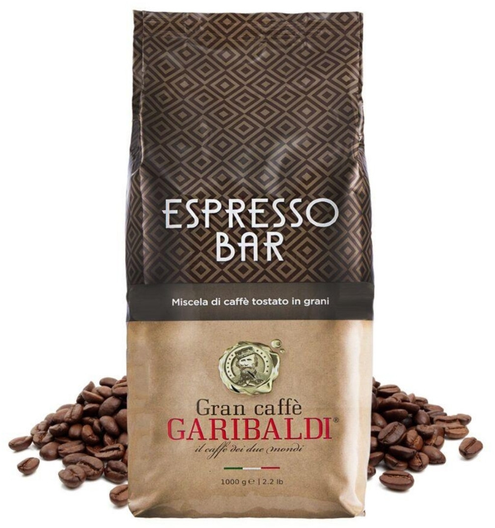 ОРИГІНАЛ! Кава в зернах Garibaldi Espresso Bar 1кг (10% арабіка, 90% робуста) Італія, фото 1