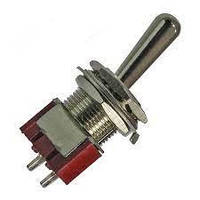 Тумблер міні Daier MTS-101R, 2PIN,ON-OFF, 6A 125VAC/3A 250VAC, червоний