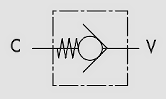 Гідравлічна схема для клапана VU 3/4" T.3 BAR