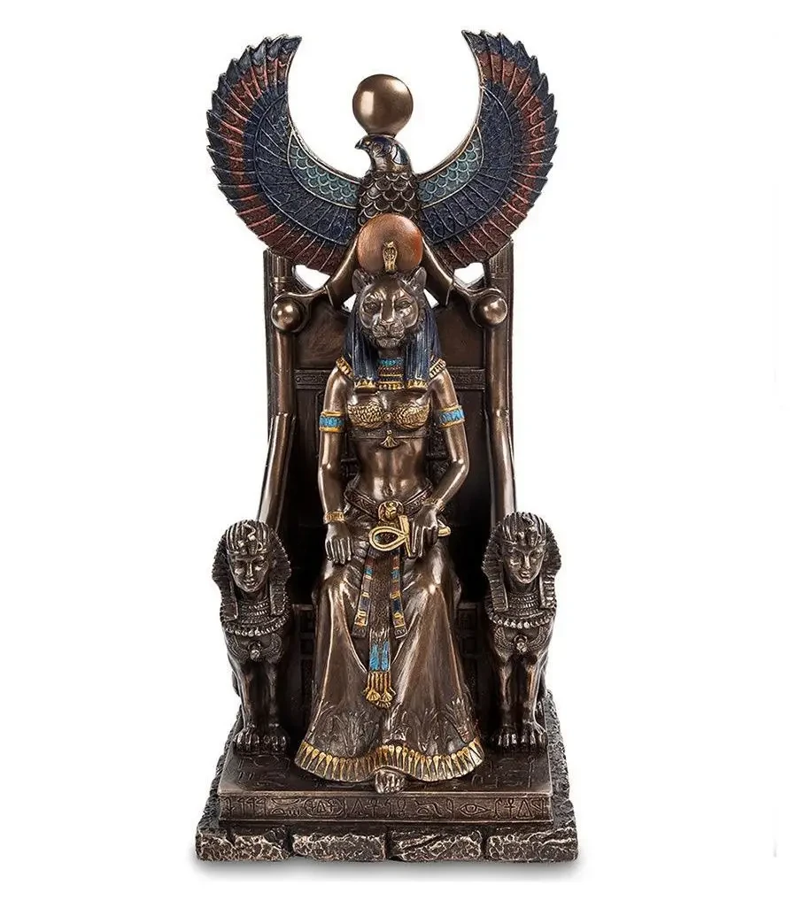 Статуетка Сехмет єгипетська богиня війни та цілительства Veronese 27 см 76715A4 фігурка вівтарна жінка левиця VE
