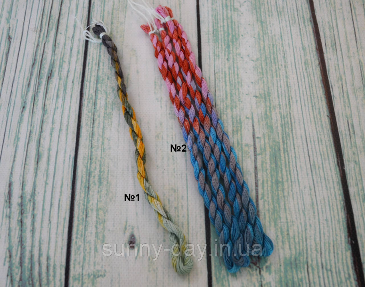 Муліне ручного фарбування серія "Яскраві фарби", основа - муліне бавовняне, фото 1