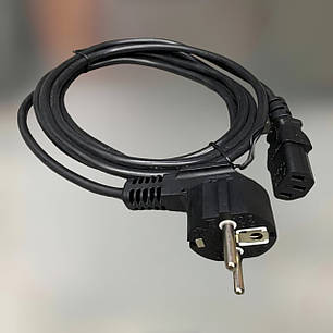 Кабель живлення Schuko (вилка) / 3P IEC C13 (розетка), 2.5 м, 0.5 кв.мм, фото 2