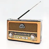 FM-Радіо GOLON RX-BT087, Золото / Портативний радіоприймач / Радіо з ліхтарем / Радіо на батарейках
