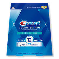 Відбілюючі смужки для зубів Crest 3D Whitestrips 1 hour Express Whitening Kit 10пар (20шт) Level 12