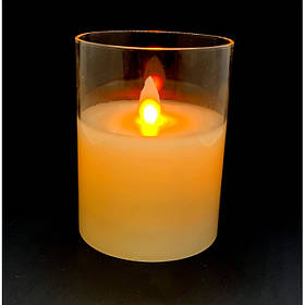 Свічка з Led підсвічуванням з полум'ям, що рухається (10х7,5х7,5 см)