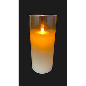 Свічка з Led підсвічуванням з полум'ям, що рухається (17,5х7,5х7,5 см)