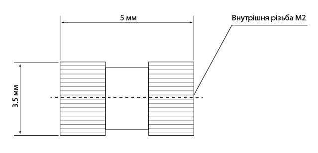 Гайка закладная с накаткой и внутренней резьбой M2x5-3.5 (10 шт.) - фото 3 - id-p1894355007