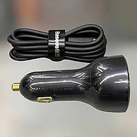 Автомобільний зарядний пристрій Baseus Superme Display, 100 Вт, USB-A/Type-C, QC4.0/PD3.0 + кабель Type-C  (CCZX-01)