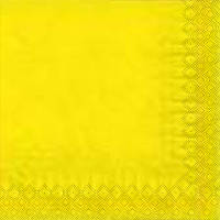 Салфетка однотонная желтая 33*33 200шт/уп