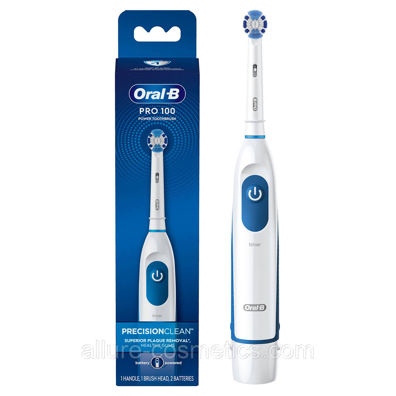 Електрична зубна щітка зі змінною насадкою Oral-B Braun PRO-100 Precision Clean power toothbrush