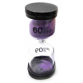 Годинник пісочний 60 хв фіолетовий пісок (13х5,5х5,5 см)