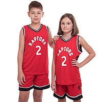 Дитяча баскетбольна форма NBA Toronto Raptors №2 Leonard BA-0970 (зріст 120-165 см, червоний)