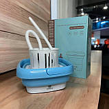 Простір для подорожей: Складна пральна машина Folding Washing Machine блакитна, фото 10